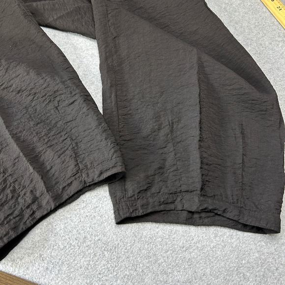 Cut Loose Black Textured Wide Barrel Leg Cropped Pants Womens Medium NWT - Picture 10 of 12